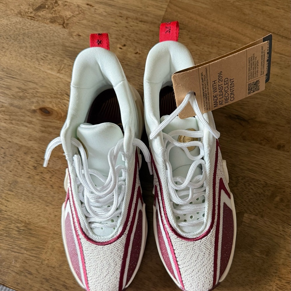 Nike White and Burgundy Sneakers